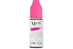 MOMENTS OF BLISS COSMETICS Double Concentrated Cosmetic Liquid Dyes Colourant Soap Colouring Colour for DIY Soap Making Bath Bomb Making Skin Safe (Pink, 10ml)