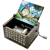 Meloditrunk Mini Carillon in Legno a Tema Anime per Il Mio Vicino Totoro, Nero Antico Intagliato della Manovella Carillon in 