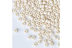 Tibaoffy Beige Perline Dimensione 6/0 Perle di Vetro del Seme dei Mestieri 4 mm per la Fabbricazione dei Gioielli (Totale Circa 100g Circa 1200 Grani‌)