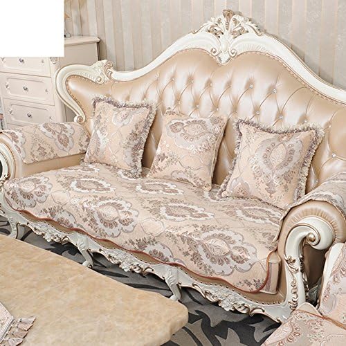 European-style Sofa Cushions Non-slip Premium Chenille Sofa Towel-A 85x210cm(33x83inch)