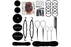 MROOBEST Lictin Hair Styling Set, Fashion Hair Design Styling Tools Accessories DIY Hair Accessories Hair Modelling Tool Kit Hair dress Kit Set Magic Simple Fast Spiral Hair Braid Hair Braiding Tool