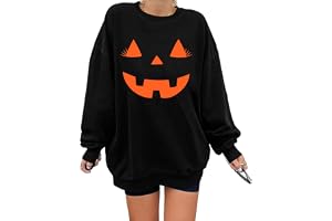 hohololo Halloween pullover damer oversize halloween sweatshirt pumpa topp