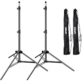 EMART 210cm Light Stand Tripod Light Aluminium Light Stand 2 Pcs | Lighting, Portable Carry Bag, Photo, Video, Studio
