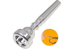 ROCHIX 1890 Silver Plated 7C Trumpet Mouthpieces，Trumpet Mouthpieces Instrument Mouthpieces, Silver Plated Replacement Trumpet Mouthpieces-Suitable for Beginners-Instrumental Accessories