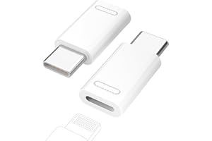 LAKERONELOVE Lightning Buchse auf USB-C 35WAdapter, 2 Stück USB-C Stecker auf Buchse Adapter Kompatibel mit iPhone 15/16 Pro Max/15 Plus, für Schnell Laden, Nicht für Audio
