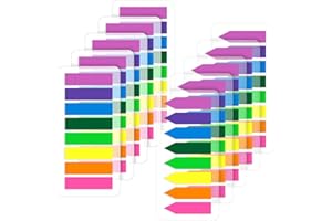 YEECOK 2000 Stück Seitenmarker Selbstklebend, 8 Farben Klebezettel, Sticky Notes, Page Marker, Haftnotizen zum Markieren und Hervorheben von Seiten, Repositionierbar, Schreibbar