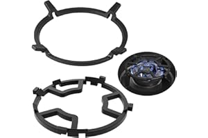 BOOTOOW Gasherd Aufsatz Topfträger,2pcs Gusseisen Wok Ring Support Aufsatzring Für Gaskochfelder Rutschfeste Gusseisen Herd Untersetzer Pot Herd Ständer Wok Rack Für Gasherd Koch Cooker Gasherd Zubehör
