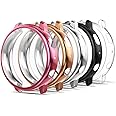 Simpeak 5-Pack Screen Protector Case Compatible with Samsung Galaxy Watch Active 2 40mm, TPU Soft Screen Protector Bumper Cover, Rose Pink+Rose Gold+Black+Clear+Silver