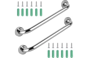 YWQQ 2pcs Maniglione da Bagno in Acciaio Inox, Barra di Sostegno per Bagno in Acciaio Inox,Maniglia da Parete per Vasca,Corrimano Antiscivolo di Sostegno per Anziani, Disabili, 30 cm