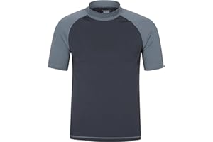 Mountain Warehouse Mens UV Rash Vest - Lightweight, Quick Drying & Stretchy T-Shirt with UPF 50+ & Flat Seams - for Spring Summer, Beach, Swimming & Water Sports