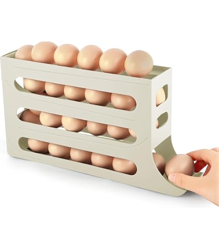 Distributeur D'Œufs Par Gravité - Lot De 2 - Pour Frigo, Garde-Manger - Chacun 12-14 Œufs