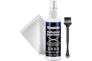 Wansiven Bildschirmreiniger, Screen Cleaner Set, effektiv Bildschirmspuren und Fingerabdrücke wischen, und antistatisches Spray Wird für Bildschirme, Computer, Monitore usw 100 ml