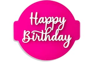 1066 FACTORY Happy Birthday HB09 - embosser / stamp for fondant, icing, cupcake, cake, decoration