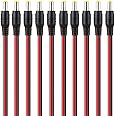 FEDUS 10 inch 30cm 2.1 x 5.5mm Male DC Power Pigtail Connectors for CCTV Surveillance Camera Item Name Pack of 10