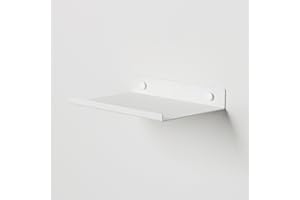 Steelnovo | Ortis, Mensola da Bagno in Metallo Verniciato, Mensola da Parete Portaoggetti, 20x4x14 cm, Colore Bianco, Design Moderno e Minimal, Scaffale da Muro, Porta Accessori, Made in Italy