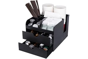 Vencer Coffee Condiment and Accessories Caddy Organizer,Black,VCO-002