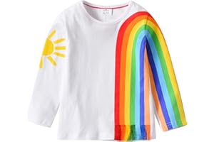 VIKITA Manga Larga Algodón Camisetas T-Shirt Niñas 1-6 años
