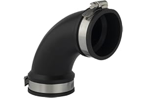 Aquaforte Pvc Élastomère, Coude Flexible, 90 degrés, 50 mm Plage de Serrage 50-44 mm, Extrêmement Flexible !, schwarz