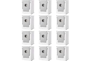 SOBEAU Lot de 12 sacs de rechange compatibles pour iRobot i7 i7+ / i7 Plus E5 E6 E7 S9, accessoires de nettoyage sous vide pour Roomba i7, pour aspirateur de base propre
