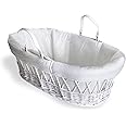 Clair de Lune Quilted Liner for Moses Baskets (White)