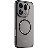 GIOPUEY Magnetic Case for OPPO Find X9 Pro, Compatible with MagSafe, Matte Hard PC Case + Soft TPU Case Cover - Black
