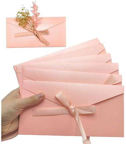 20pcs Gift Envelopes - Coloured Vintage Kraft Envelopes With Ribbons For Greeting Cards, Gift Card, Invitations, Mother's Day, Thanksgiving, Christmas, Valentine's Day (22x10.8cm, 4 Colors