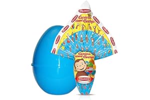 BALOCCO Set Regalo Uovo Di Pasqua kit n 1 + guscio contenitore plastica personaggi vari (Curioso come George)