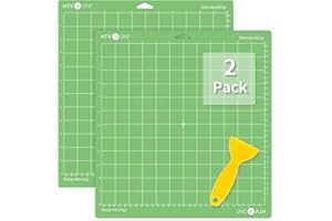 HTVRONT Alfombrillas de corte de agarre estándar para Cricut, paquete de 2 alfombrillas de corte de 12 x 12 para Cricut Maker/Maker 3/Explore 3/Air/Air 2/One