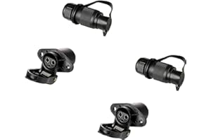 ‎BEIJISTAR BEIJISTAR 2 x 3-Pin Plug and Socket, 3-Pin Plug Socket 12 V Tractor, According to DIN 9680, Flat Connector for 12 V Systems, 3-Pin Plug for Trailer Agricultural Machinery (2-Hole Mounting Point)