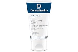 Dermovitamina Ragadi Geloni Crema Mani - Crema Mani Riparatrice - Pelle Secca e Screpolata - Tratta Fissurazioni e Geloni con Pantenolo, Vitamina E e Ceramidi - Assorbimento Veloce - 75 ml