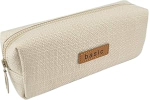 iSuperb Piórnik dla studentów, młodzieży, do szkoły, uniseks, bawełna i len, etui na ołówki dla dziewcząt, chłopców, kobiet, 19,8 x 8 x 5 cm