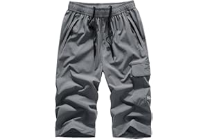 MakingDa Męskie na co dzień sportowe plaża spodnie z kieszeniami na zamek błyskawiczny szybkoschnące oddychające spodnie robocze do salonu
