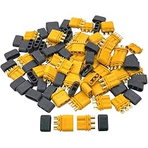 YUNIQUE 5 Paar MT60 Steckverbinder 3,5mm – Gelb, Für RC Modellbau, Lipo Akkus & Motor ESC