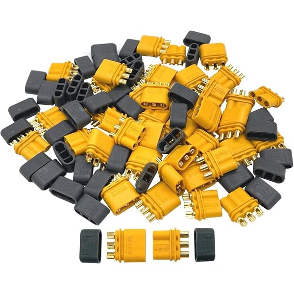 10 Paare Amass MR60 Stecker Für RC Akkus – Vergoldet, 30A, Für Multicopter & Flugzeuge