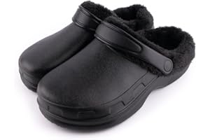 R-ISLAND Clog Classic, sabots d'hiver pour femme, avec doublure chaude, imperméable, avec semelle antidérapante, confortable, pour maison, chambre, salon.