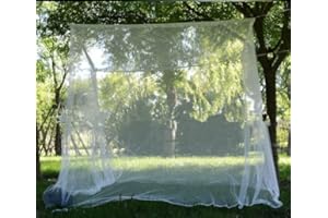 Zanzariera Letto Hillylolly Tenda Zanzariera xxl per Esterni, Zanzariera Letto Matrimoniale Quadrata, Zanzariera Baldacchino Lettino pBalconi, Pergole, Piscine, Terrazze e Giardini 220 * 200 * 200cm