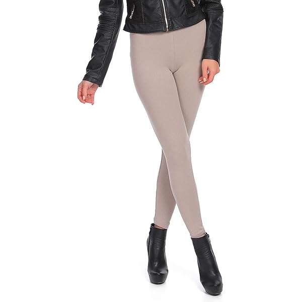 RASH ACCESSORIES Womens dames nieuwe thermische winter zwart dik bont fleece gevoerde legging (UK 10-20), Zwart, 38/42