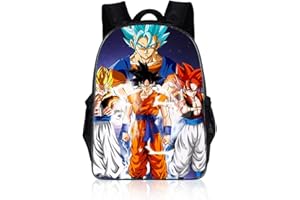 IFHDO Dragon Ball Sacs à Dos pour Enfants, Goku 3D Imprimé Sac à Dos Dessin Animé Thème Étudiant Cartable Imperméable Léger pour Enfants Primaire ou Maternelle