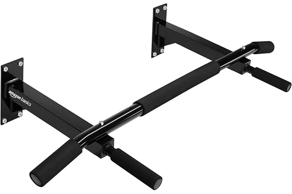AmazonBasics Wall Mounted Pull Up Bar for Chin-ups and Exercise