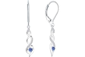 JO WISDOM Pendientes Mujer Plata de ley 925 Infinito Cristales Swarovski Joyería