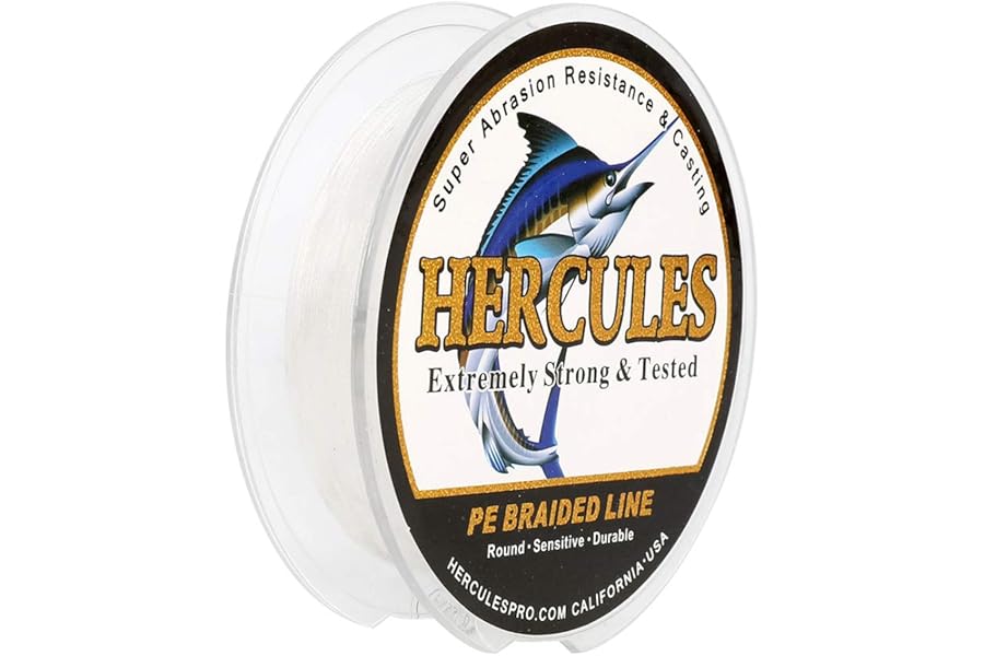 Hercules Braided Fishing Line 4 Strands 100m-2000m 6lb-100lb Super Strong PE Fishing Wire Multifilament Fishing Lines for Saltwater & Freshwater Fishing