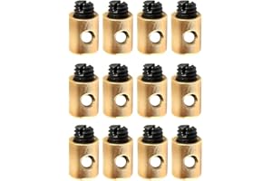 QOZJI 12 PCS Cavi acceleratore per moto，Morsetto universale per cavo acceleratore in ottone, fascetta per filo moto, 5x6 mm, adatto per scooter e acceleratori moto