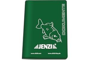 Porte-documents Jenzi pour permis de pêche, vert, A4, 3 trous