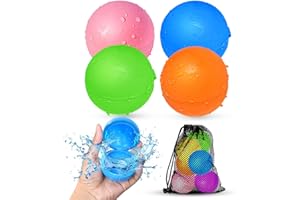 Smirodi Palloncini d'acqua riutilizzabili per bambini, giochi d'acqua estivi per ragazzi e ragazze, giocattoli da spiaggia in piscina per feste estive(4PCS)