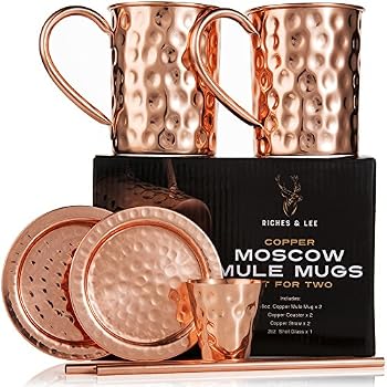 Tasses Mule De Moscou En Cuivre - 16 Oz (2x) - Marque Koorsen - Occasion Fonctionnel