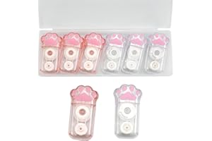 inodiref 6 pieces Cat Paw Correction Tape Correction Tape Mini Cute Correction White Tape for School Home Office Supplies(5mm*6m)