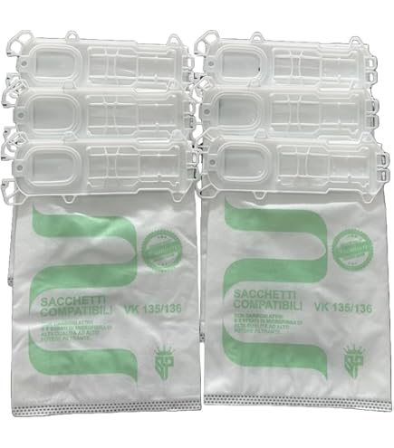 Lot De 6 Sacs Originaux Vorwerk Pour Aspirateur Folletto VK 135 Et VK 136 - Qualité Garantie