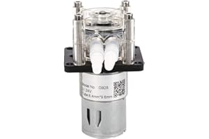 Oumefar Schlauchpumpe Drei Rollen Große Durchflussdosierpumpe Getriebemotorlabor Aquarium Tropfdosierpumpe für quantitative(24V)