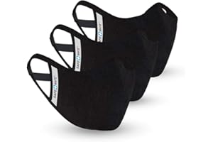 Safe+Mate x Case-Mate - Cloth Face Mask - Washable & Reusable - Adult L/XL - Cotton - with Filter - 3 Pack - Black
