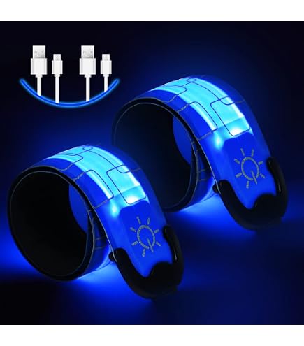 BRACCIALE LED TRE Modalità per Massima Visibilità Durante la Corsa Di